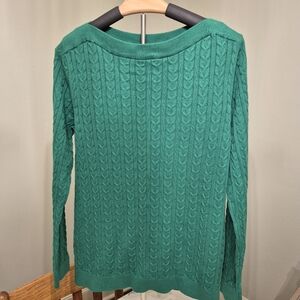 NWT Tommy Hilfiger Kelly Green Cable Knit Sweater